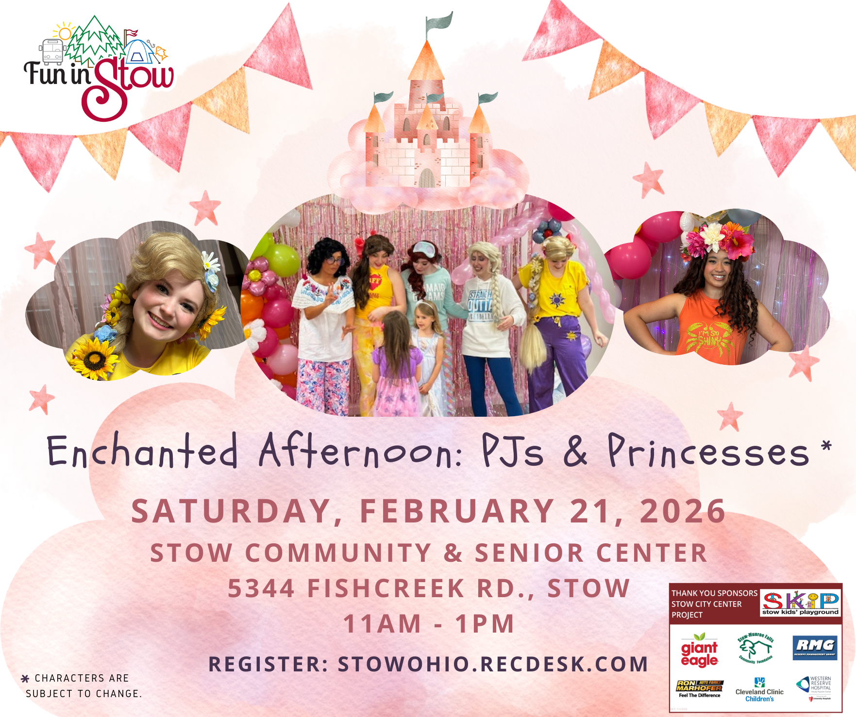 Enchanted Afternoon PJs and Princesses 2026 Graphic