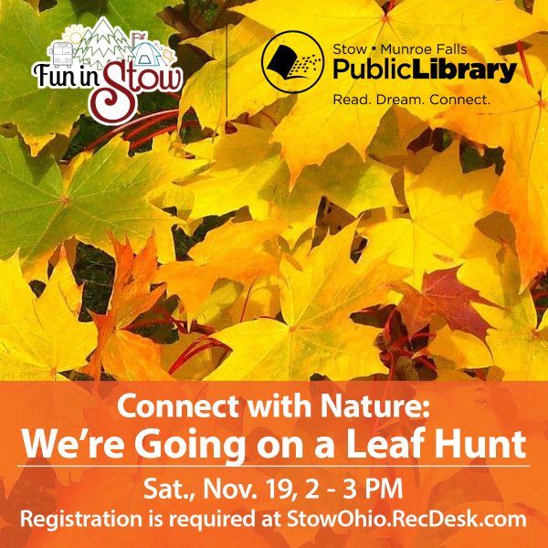 Fall leaves, Connect with Nature, Stow-Munroe Falls Public Library, Fun in Stow