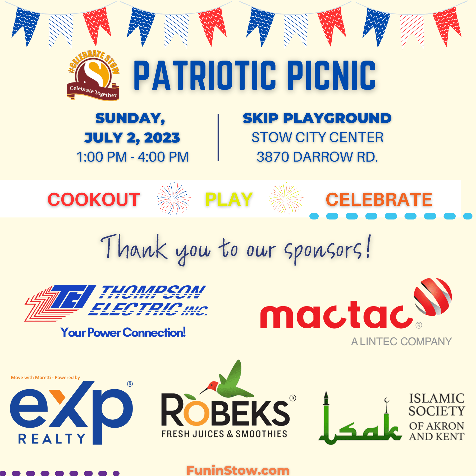 Patriotic Picnic with Sponsors