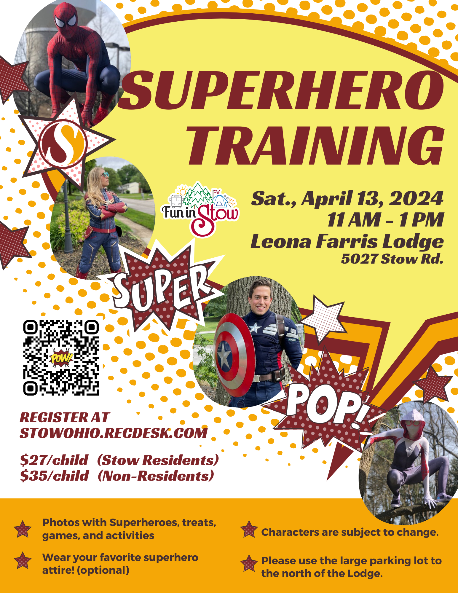 2024 Superhero Training Flyer