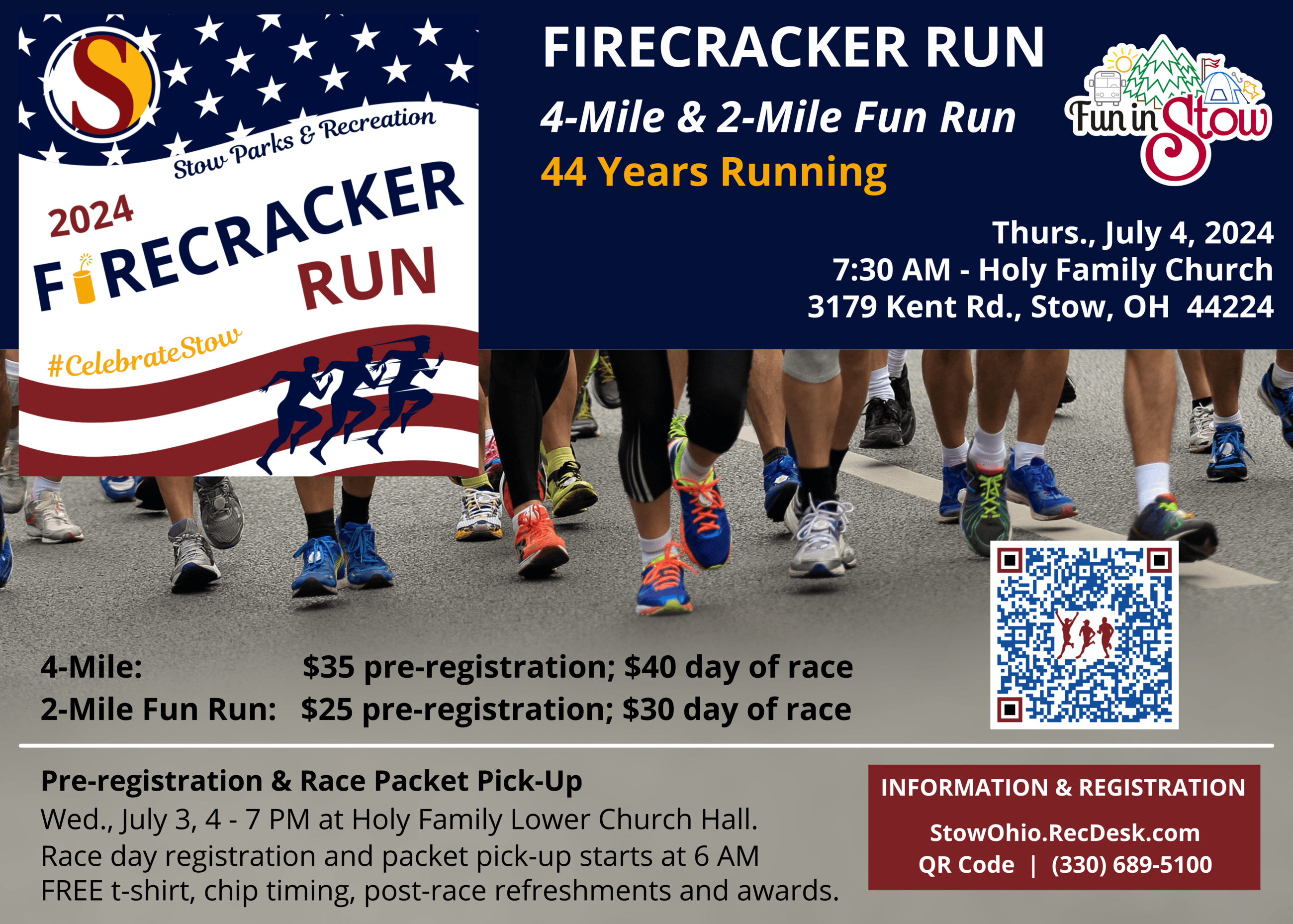 Firecracker Run Postcard Front